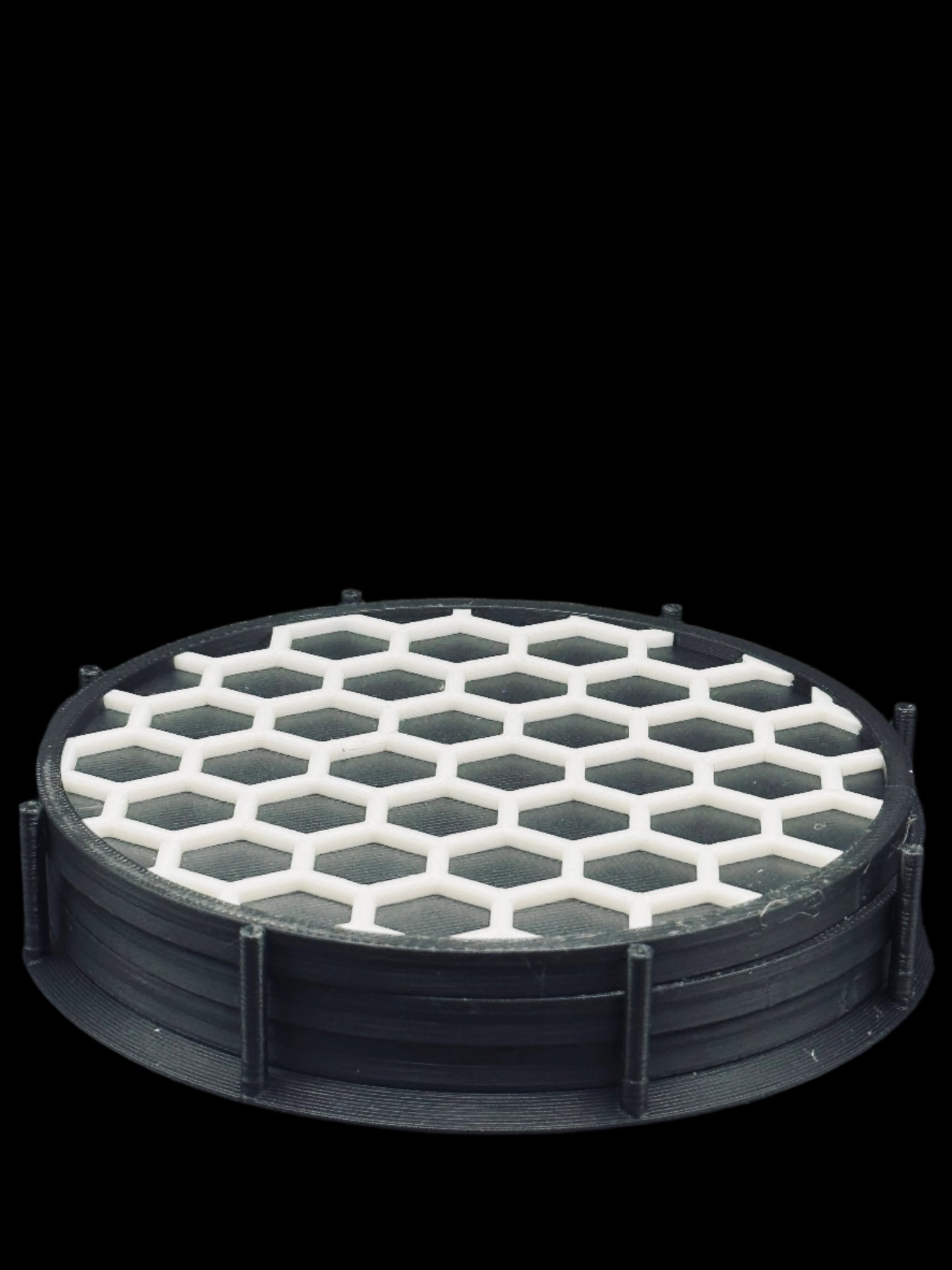 Modern Honeycomb Coaster Set – 3-Pack with Matching Stand