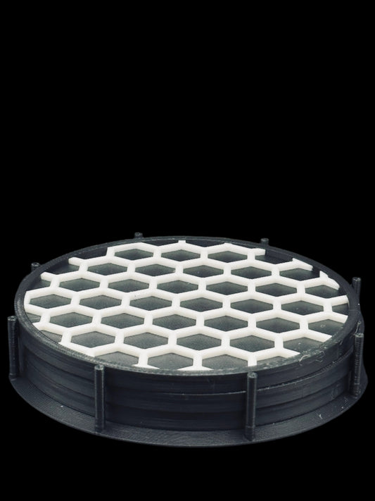 Modern Honeycomb Coaster Set – 3-Pack with Matching Stand