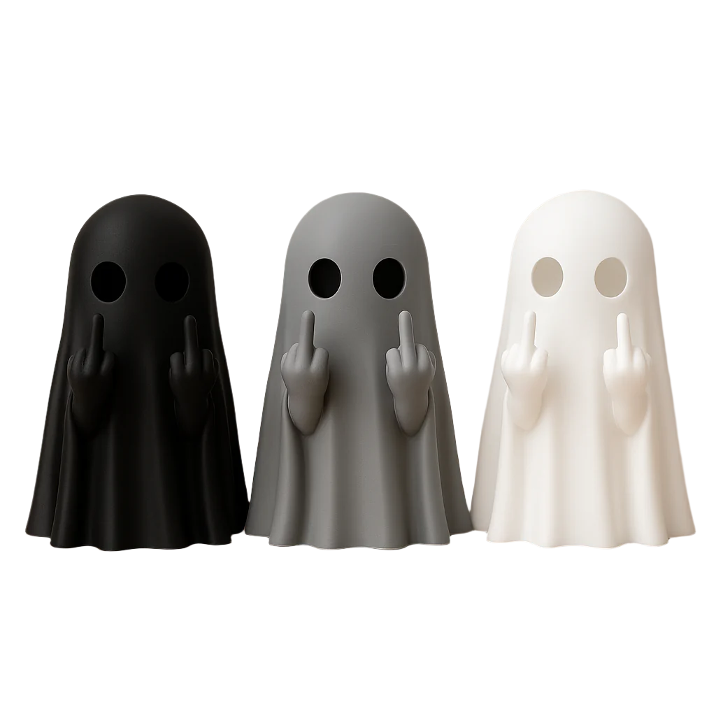 Double Bird Ghost Figure – 3D Printed Display Piece